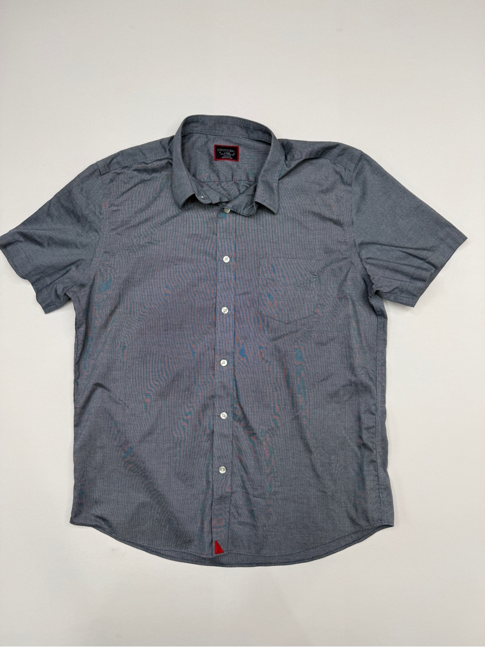 UNTUCKit Petrus Short Sleeve Button Down Shirt Slim Fit Large